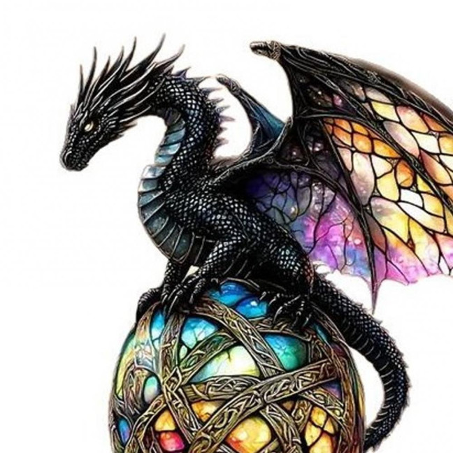 Dragon Statue Vibrant Color Resin Dragon Sculpture Mythical Creature Ornament Gothic Style Fantasy Decor 