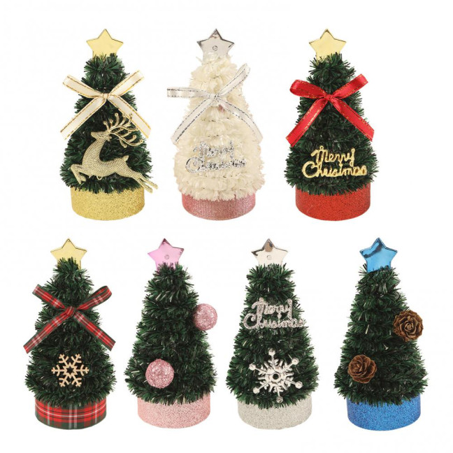 5 Inch Mini Christmas Tree Artificial Tabletop Christmas Tree Decorations with Star Tree Topper for Winter Fireplace Mantel Decor 5 Inch Mini Christmas Tree Artificial Tabletop Christmas Tree Decorations with Star Tree Topper for Winter Fireplace Mantel Decor