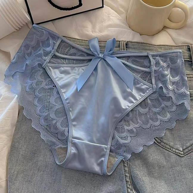 Women's Sexy Lace Hipster Underwear Soft Floral Lace Low Rise Panties Seamless Sheer Mesh Ladies Briefs