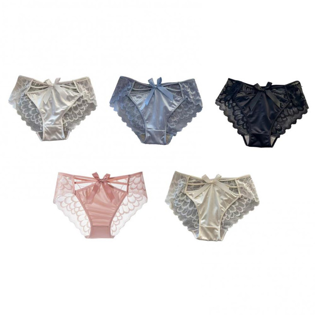 Women's Sexy Lace Hipster Underwear Soft Floral Lace Low Rise Panties Seamless Sheer Mesh Ladies Briefs