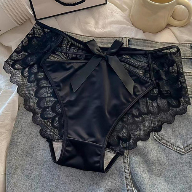 Women's Sexy Lace Hipster Underwear Soft Floral Lace Low Rise Panties Seamless Sheer Mesh Ladies Briefs