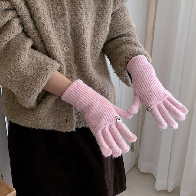 Women Convertible Winter Gloves Warm Touchscreen Gloves 2-in-1 Knitted Stretchy Texting Gloves for Daily Outings Driving 