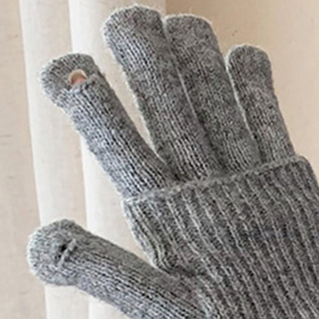 Women Convertible Winter Gloves Warm Touchscreen Gloves 2-in-1 Knitted Stretchy Texting Gloves for Daily Outings Driving 