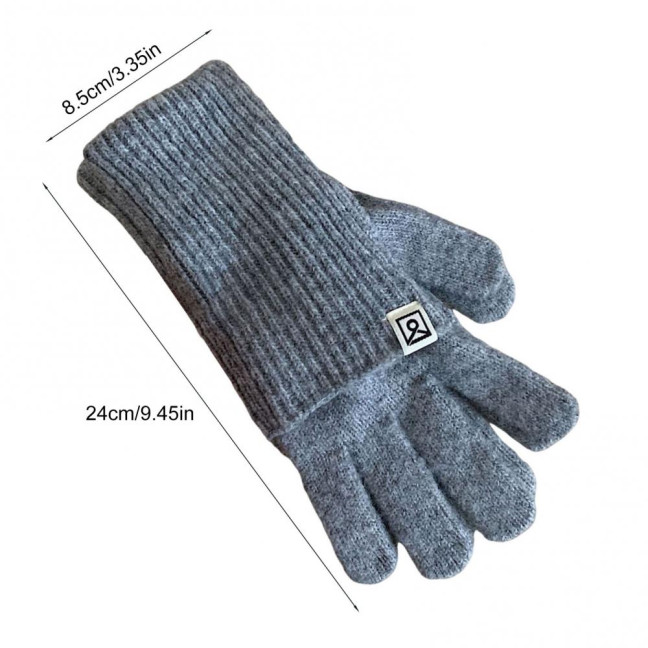 Women Convertible Winter Gloves Warm Touchscreen Gloves 2-in-1 Knitted Stretchy Texting Gloves for Daily Outings Driving 