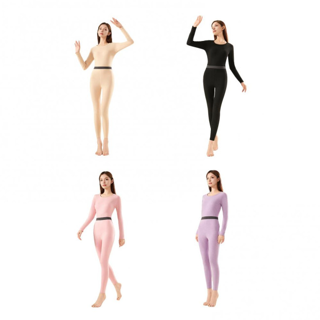 Womens Fleece Lined Base Layer Set Long Johns Top And Bottom Cold Weather Thermal Underwear Soft Pajama Set Womens Fleece Lined Base Layer Set Long Johns Top And Bottom Cold Weather Thermal Underwear Soft Pajama Set