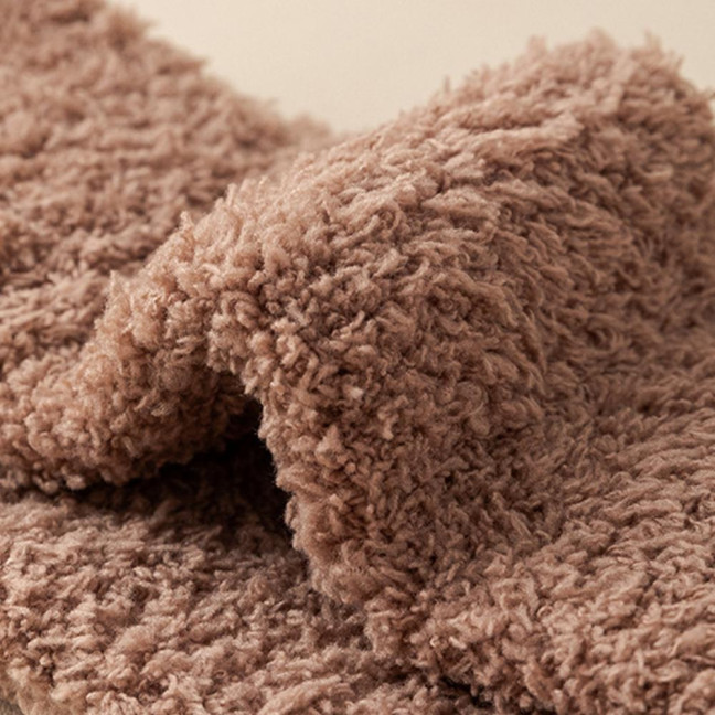 1 Pair Coral Fleece Toe Socks Winter Thick Warm Five Finger Split-Toe Floor Socks Plush Sleep Socks Non-Slip Mid-Calf Socks for Home 