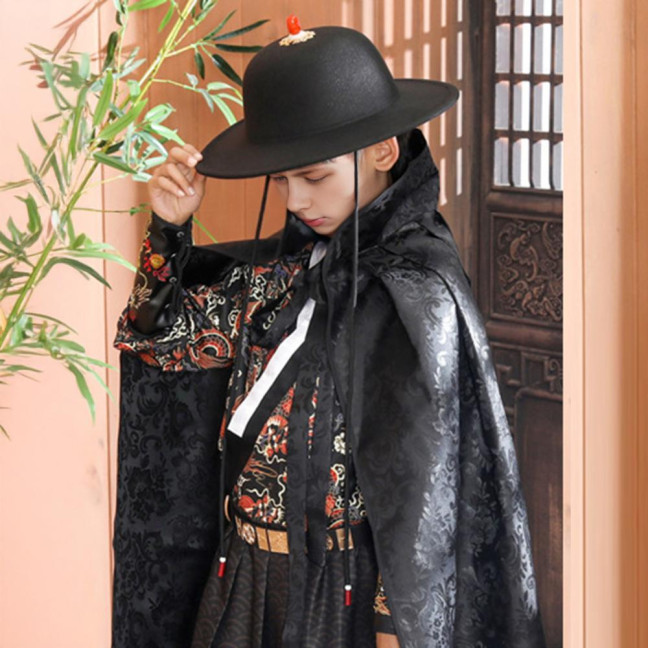 Black Sun Hat Traditional Flying Fish Costume Hat Wide Brim UV Protection Fishing Idol Cosplay Cap Headwear Black Sun Hat Traditional Flying Fish Costume Hat Wide Brim UV Protection Fishing Idol Cosplay Cap Headwear