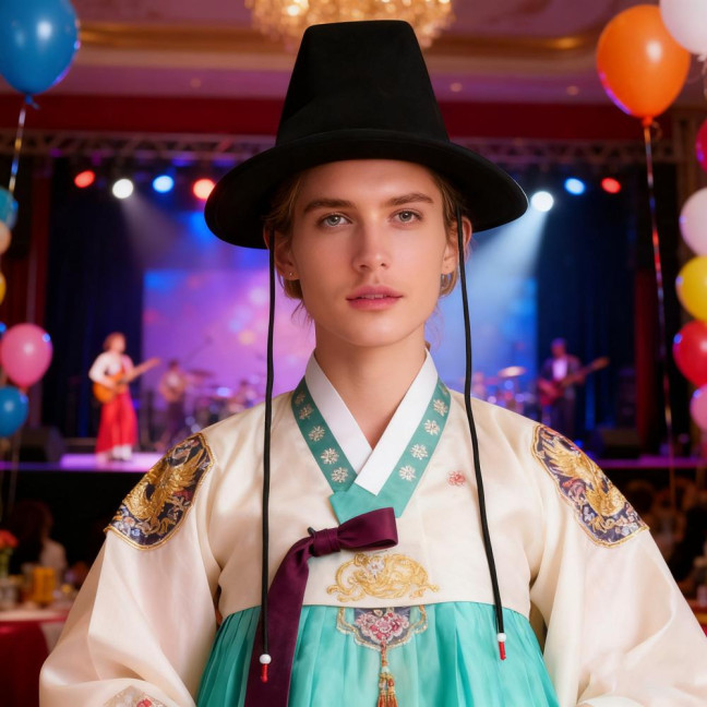 Festive Sun Hats Men Boys Teens Performance Hat Idol Cosplay Cap Headwear Wide Brim Summer UV Protection Black Hat 