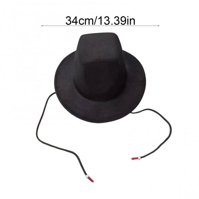 Festive Sun Hats Men Boys Teens Performance Hat Idol Cosplay Cap Headwear Wide Brim Summer UV Protection Black Hat 