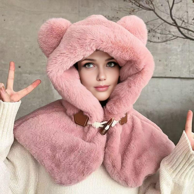 Women Hat Knitted Windproof Warm Elastic Solid Color Thermal Winter Hat Hiking Outings Traveling Shopping Daily Wear