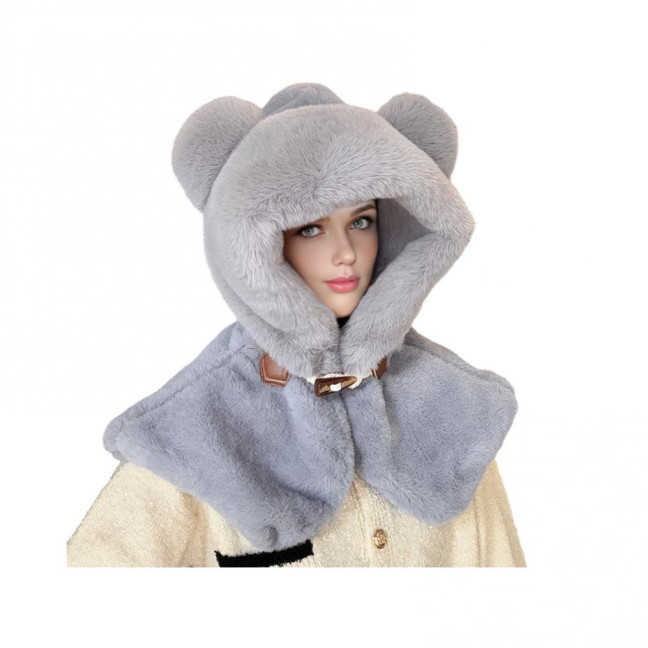 Women Hat Knitted Windproof Warm Elastic Solid Color Thermal Winter Hat Hiking Outings Traveling Shopping Daily Wear