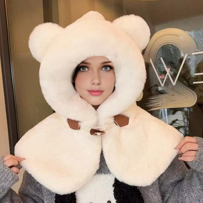 Women Hat Knitted Windproof Warm Elastic Solid Color Thermal Winter Hat Hiking Outings Traveling Shopping Daily Wear