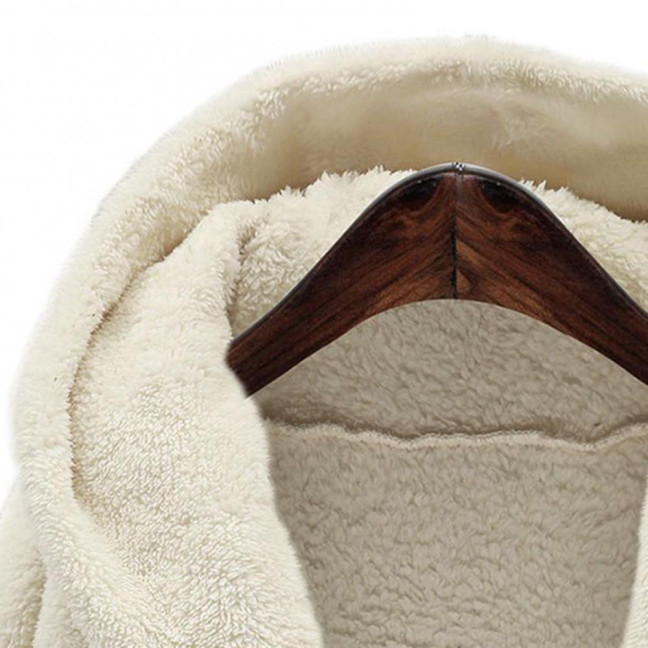 Women's Fuzzy Hooded Cardigan Oversized Fleece Jacket Open Front Sherpa Coat Fall Winter Outwear with Pockets