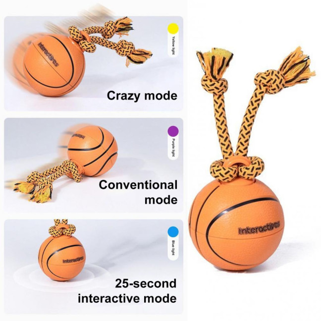 Electric Dog Toy Ball Interactive Spinning Ball with 3 Mode Settings Dogs Self-Play Basketball Football Chasing Toy for Indoor Outdoor Entertainment Electric Dog Toy Ball Interactive Spinning Ball with 3 Mode Settings Dogs Self-Play Basketball Football Chasing Toy for Indoor Outdoor Entertainment