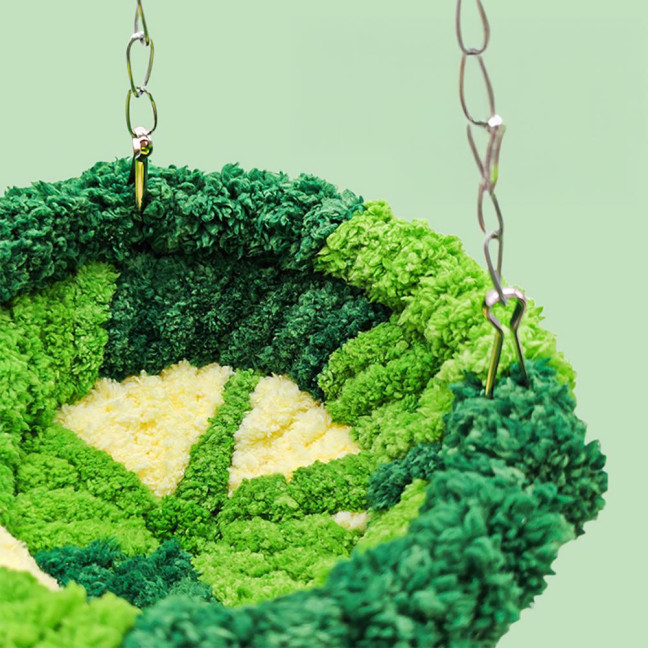 Hanging Birds Bed Parrot Nest Bed with Chains Hook Birdcage Swing Plush Hammock House for Parakeets Cockatiels Budgies Lovebirds Conures 