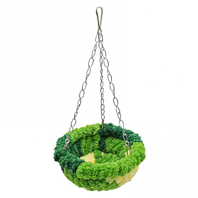 Hanging Birds Bed Parrot Nest Bed with Chains Hook Birdcage Swing Plush Hammock House for Parakeets Cockatiels Budgies Lovebirds Conures 