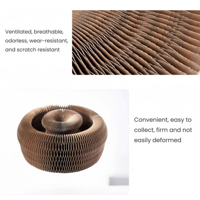 Cat Scratcher Accordion Toy Changeable Interactive Cat Scratching Board with Bell Ball Foldable Corrugated Paper Scratch Toy for Indoor Cats Anxiety Relief Entertainment Cat Scratcher Accordion Toy Changeable Interactive Cat Scratching Board with Bell Ball Foldable Corrugated Paper Scratch Toy for Indoor Cats Anxiety Relief Entertainment