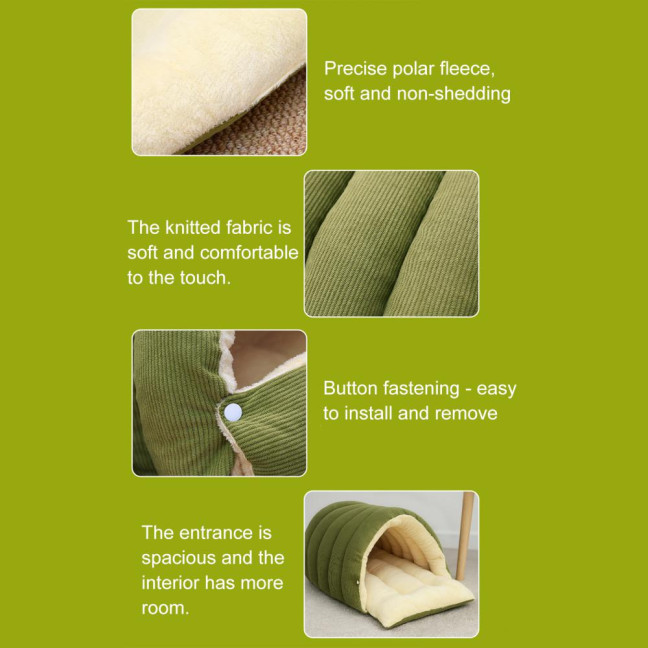 Pet House Bed Non-Slip Base Removable Washable Cover Cave Design Washable Cat Bed with Zipper Indoor Outdoor Portable Nest Pet House Bed Non-Slip Base Removable Washable Cover Cave Design Washable Cat Bed with Zipper Indoor Outdoor Portable Nest