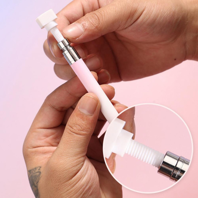 Rhinestone Picker Refillable Wax Pen DIY Nail Art Rhinestone Painting Decoration Dotting Wax Pen Rotatable Rhinestone Pick-up Tools with Refill 