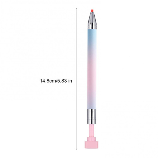 Rhinestone Picker Refillable Wax Pen DIY Nail Art Rhinestone Painting Decoration Dotting Wax Pen Rotatable Rhinestone Pick-up Tools with Refill 