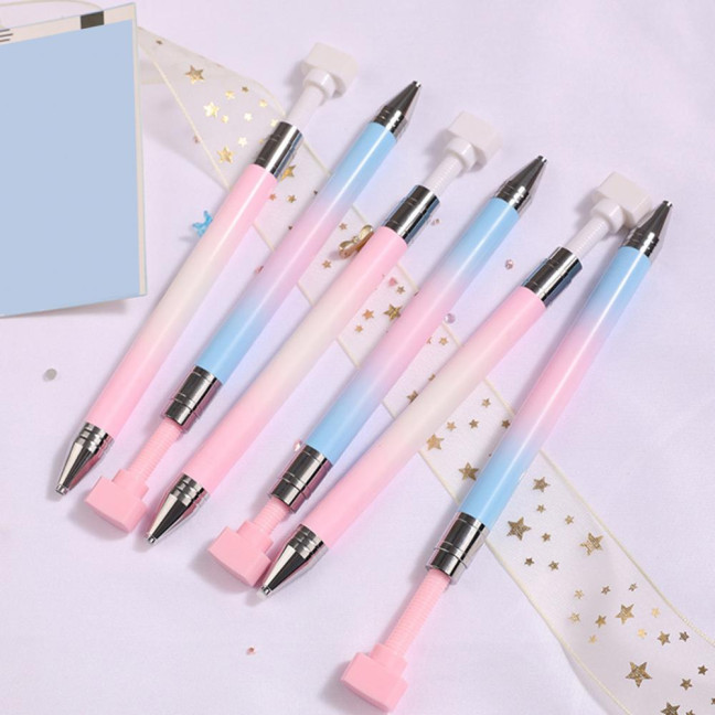Rhinestone Picker Refillable Wax Pen DIY Nail Art Rhinestone Painting Decoration Dotting Wax Pen Rotatable Rhinestone Pick-up Tools with Refill 