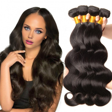 16/18/20/22/24 Inches Women Body Wave Bundles Natural Looking High Temperature Fiber Black Long Wavy Hair Bundles Synthetic Hair Extension 
