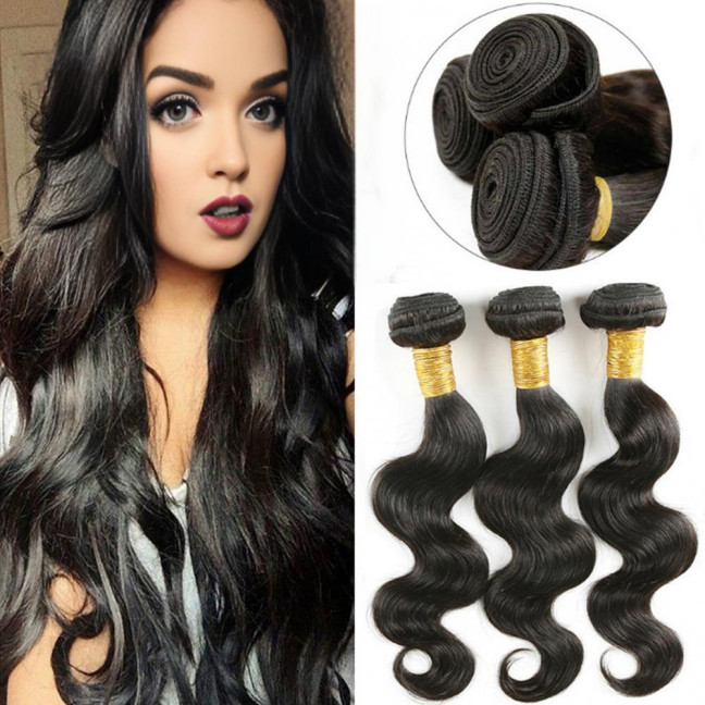 16/18/20/22/24 Inches Women Body Wave Bundles Natural Looking High Temperature Fiber Black Long Wavy Hair Bundles Synthetic Hair Extension 