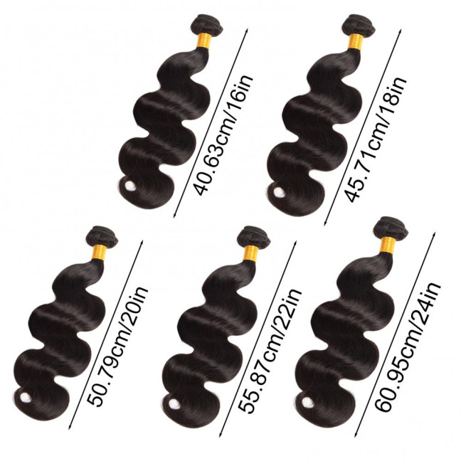 16/18/20/22/24 Inches Women Body Wave Bundles Natural Looking High Temperature Fiber Black Long Wavy Hair Bundles Synthetic Hair Extension 