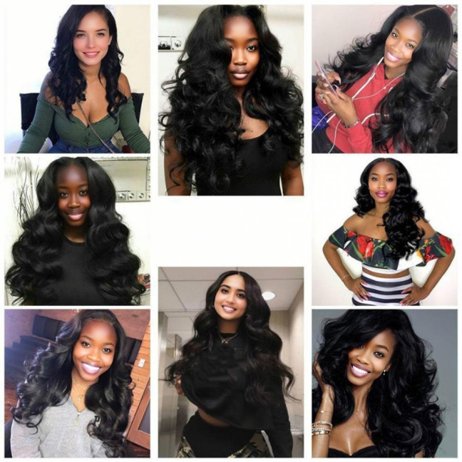 16/18/20/22/24 Inches Women Body Wave Bundles Natural Looking High Temperature Fiber Black Long Wavy Hair Bundles Synthetic Hair Extension 