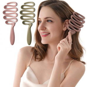 Boar Bristle Hair Brush Portable Anti-static Vented Hair Paddle Brush Women Scalp Massage Hair Voluming Styling Detangling Comb 