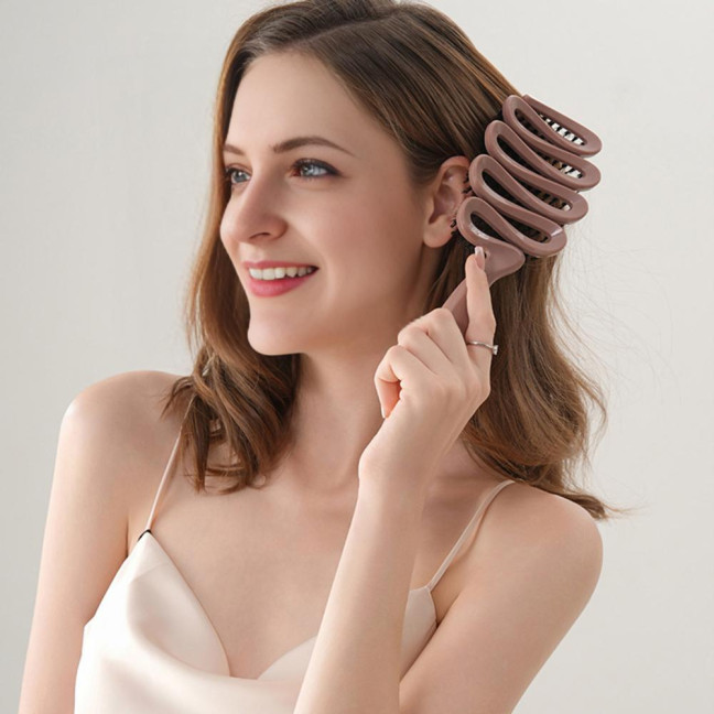 Boar Bristle Hair Brush Portable Anti-static Vented Hair Paddle Brush Women Scalp Massage Hair Voluming Styling Detangling Comb 