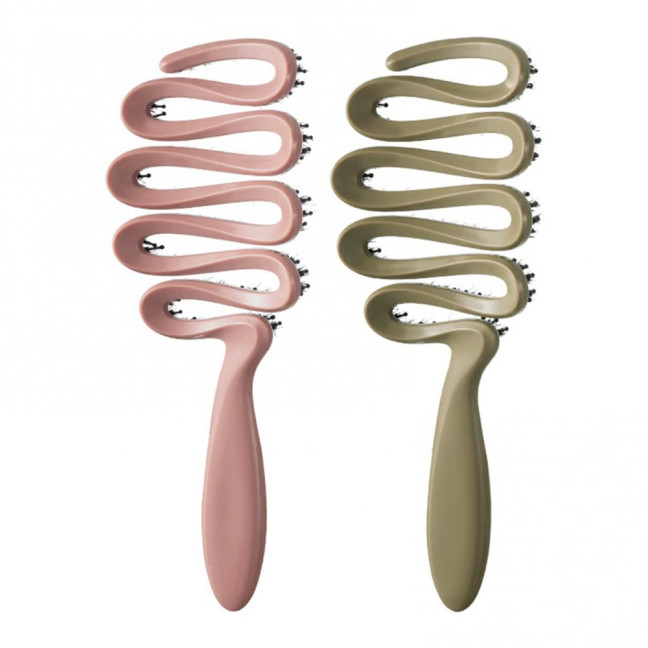 Boar Bristle Hair Brush Portable Anti-static Vented Hair Paddle Brush Women Scalp Massage Hair Voluming Styling Detangling Comb 