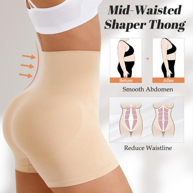 High Waisted Shaping Shorts Seamless Tummy Control Panties with Non-Slip Waistband Comfortable Body Shapewear for Women