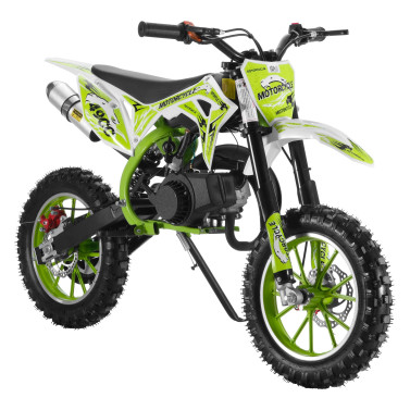 49cc 2-Stroke Kids Dirt Bike, Gas Power Motocross, Off Road Mini Motorcycle, Children Pocket Motorbike with Front Rear Disc Brakes, Pull Start