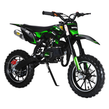 Mini Kid Dirt Bike, 49CC 2-Stroke Gas Powered Motorcycle with Off-Rode Tire, Front Rear Disc Brakes, Shock Absorption Pocket Motorbike, Up to 25 Mph, Max Load 330 LBS