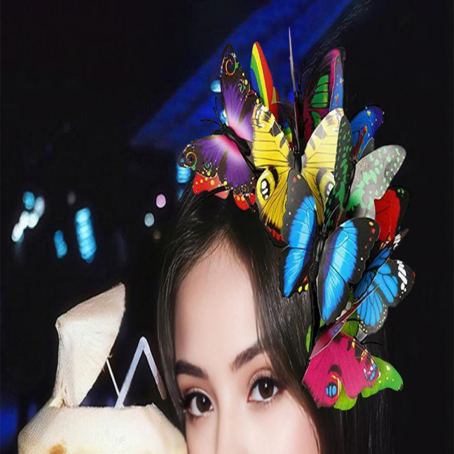 Colorful Butterflies Hair Hoop Girl Headband Crown Adjustable Tea Party Halloween Costume Adult Kid Headpiece Colorful Butterflies Hair Hoop Girl Headband Crown Adjustable Tea Party Halloween Costume Adult Kid Headpiece