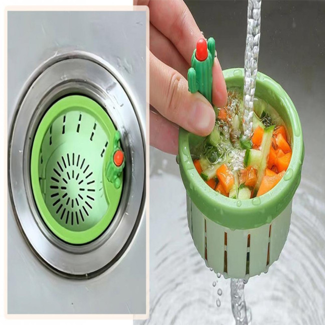2 Pcs Kitchen Sink Strainer Multifunctional Household Cactus Strainer Press Type Automatic Dumping Sink Drainage Basket for Kitchen Hands-free Waste Filtering 2 Pcs Kitchen Sink Strainer Multifunctional Household Cactus Strainer Press Type Automatic Dumping Sink Drainage Basket for Kitchen Hands-free Waste Filtering