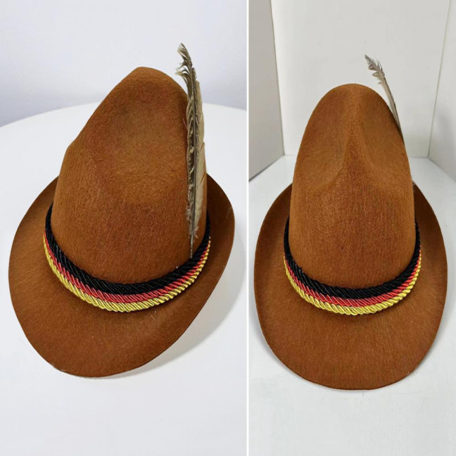 Top Hat Oktoberfest Fedora Retro Bavarian Style Unisex Cap with Feather And Rope Decor Holiday 1920s Themed Parties Cosplay Events Hat Top Hat Oktoberfest Fedora Retro Bavarian Style Unisex Cap with Feather And Rope Decor Holiday 1920s Themed Parties Cosplay Events Hat