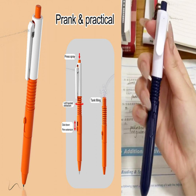 2 in 1 Water Spray Pen Back to School Gift Stress Relief Kids Toy Pen Funny Prank Retractable Pen with Water Spray Function 2 in 1 Water Spray Pen Back to School Gift Stress Relief Kids Toy Pen Funny Prank Retractable Pen with Water Spray Function