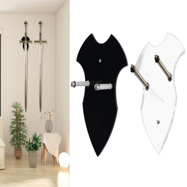 Wall Mount Medieval Swords Holder High Durability Strong Load-bearing Easy Installation Swords Display Stand