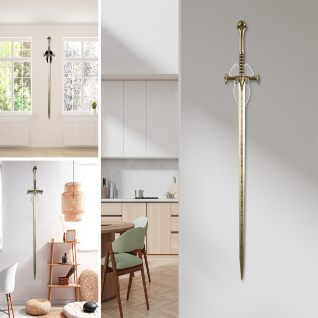 Wall Mount Medieval Swords Holder High Durability Strong Load-bearing Easy Installation Swords Display Stand