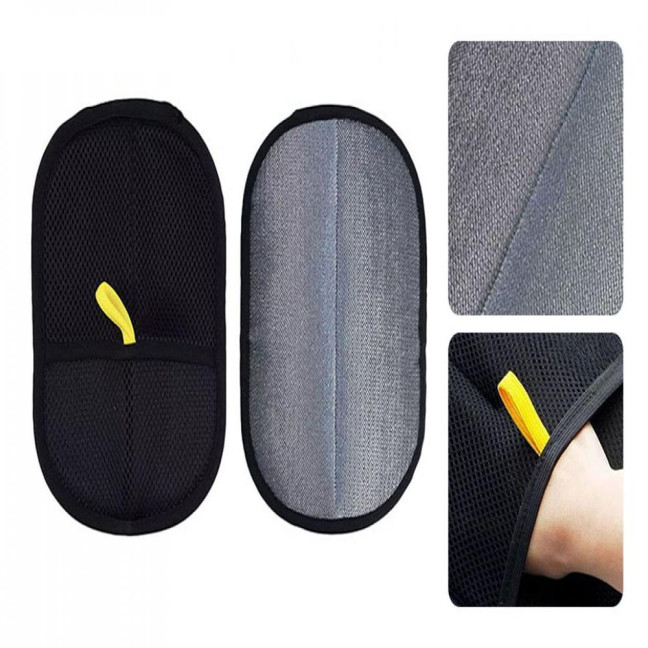 Electrostatic Pet Fur Gloves Pet Hair Remover Grooming Shedding Gloves for Cats Dogs Rabbits Reusable Fingerless Cleaning Mitt for Furniture Carpet Couch Car Seat