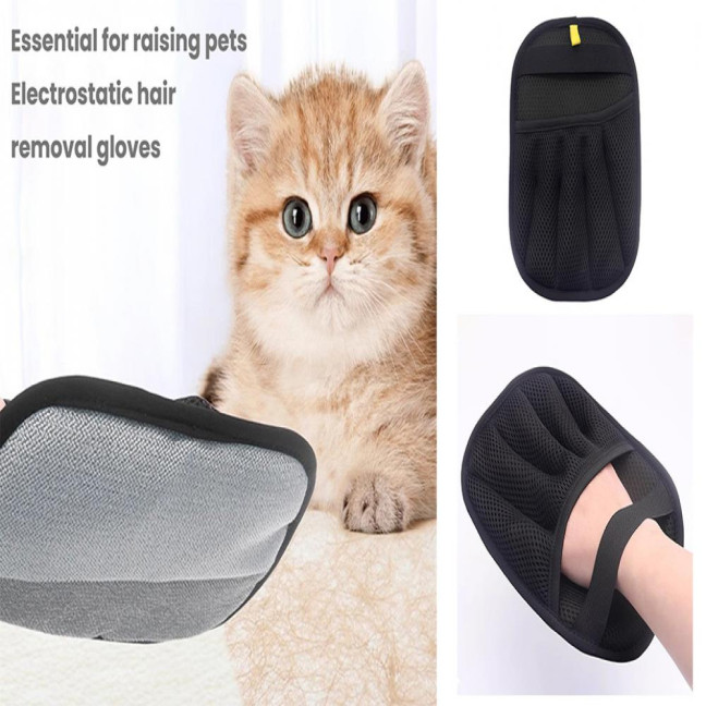 Electrostatic Pet Hair Removal Glove for Couch Bed Car Seat Reusable Hair Remover Mitt for Washing Deshedding Double Sided Grooming Glove for Cats Dogs Electrostatic Pet Hair Removal Glove for Couch Bed Car Seat Reusable Hair Remover Mitt for Washing Deshedding Double Sided Grooming Glove for Cats Dogs