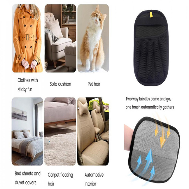 Electrostatic Pet Hair Removal Glove for Couch Bed Car Seat Reusable Hair Remover Mitt for Washing Deshedding Double Sided Grooming Glove for Cats Dogs Electrostatic Pet Hair Removal Glove for Couch Bed Car Seat Reusable Hair Remover Mitt for Washing Deshedding Double Sided Grooming Glove for Cats Dogs