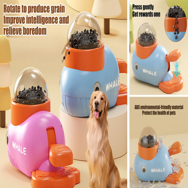 Dog Interactive Treat Dispenser Toy 2-in-1 Food Puzzle Slow Feeder Duck-Shaped Enrichment Toy for IQ Training Mental Stimulation