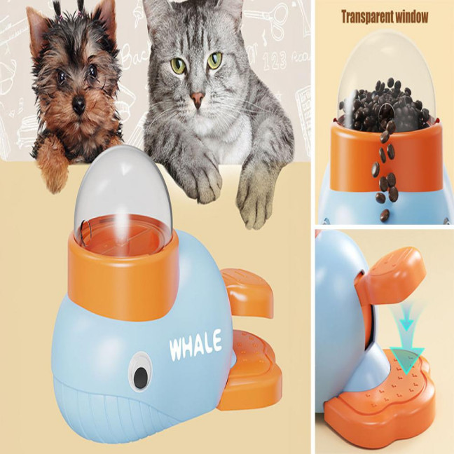 Dog Interactive Treat Dispenser Toy 2-in-1 Food Puzzle Slow Feeder Duck-Shaped Enrichment Toy for IQ Training Mental Stimulation