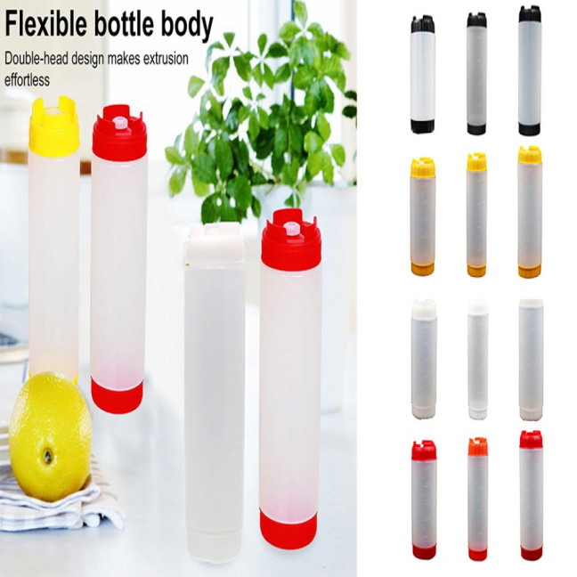 Honey Dispenser Squeeze Bottle BPA-Free Salad Dressing Dispenser Reusable Syrup Container for Portion Control