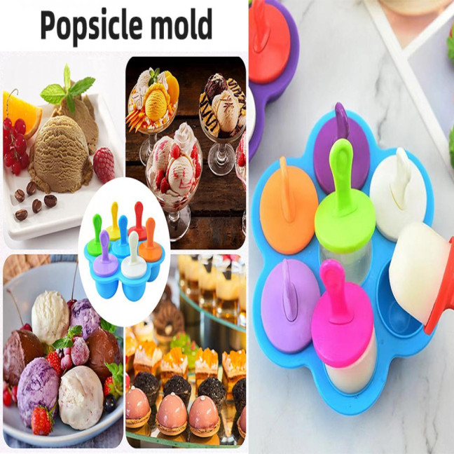 Popsicle Molds for Kids Reusable Ice Pop Mold with Sticks Homemade Mini Toddler Popsicle Mold BPA-Free Food-Grade Non-Stick Tray