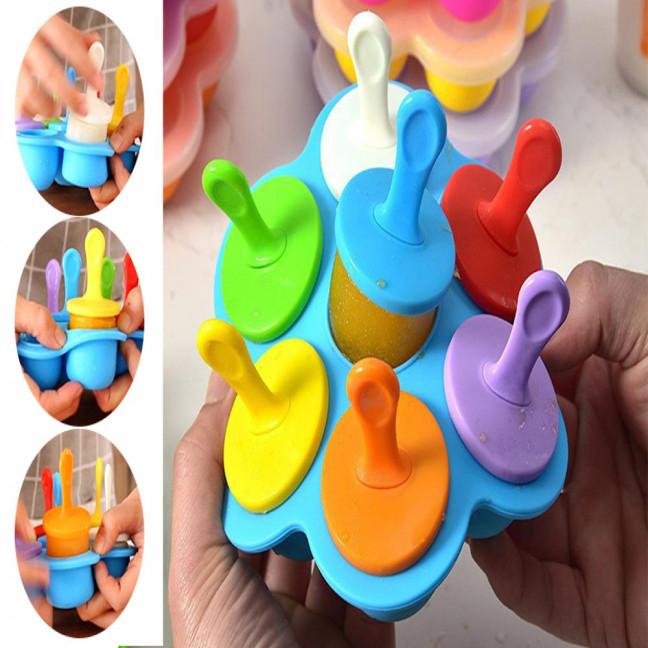 Popsicle Molds for Kids Reusable Ice Pop Mold with Sticks Homemade Mini Toddler Popsicle Mold BPA-Free Food-Grade Non-Stick Tray