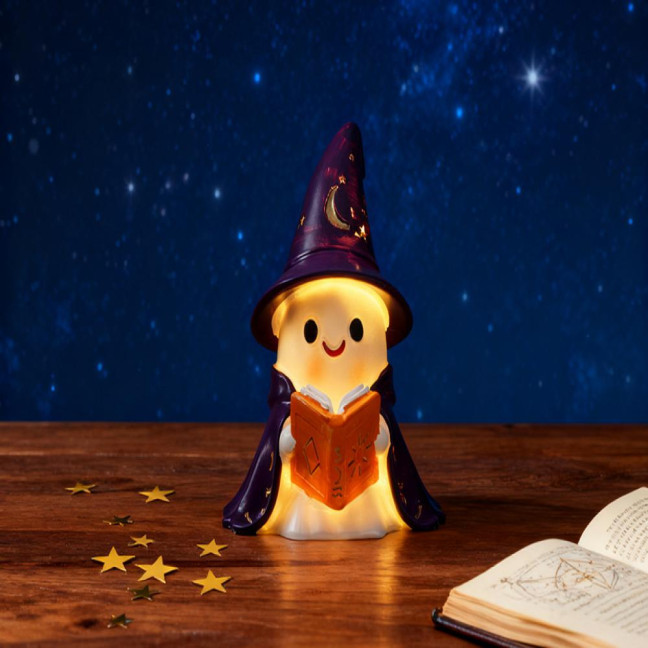 1/2Pcs Enchanting Wizard Ghost Night Light Halloween Reading Book Ghost LED Lamp Home Bedroom Kids Room Decoration Book Lovers Gift 